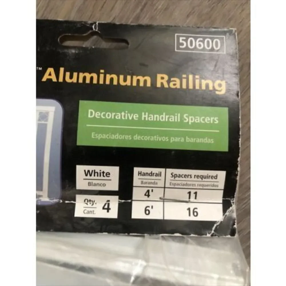 Peak Aluminum Railing White Aluminum Decorative Handrail Spacers Rail Kit. Read
